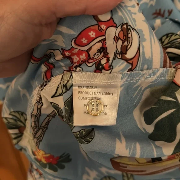 Men's Santa Hawaiian shirt Sz 3XL - Picture 7 of 7